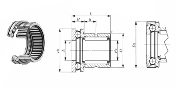 冶金の機械類のための耐熱性個々の針の軸受 0
