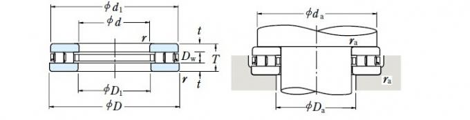 軸および放射状の負荷平面の円柱軸受のクロム/ステンレス鋼 0