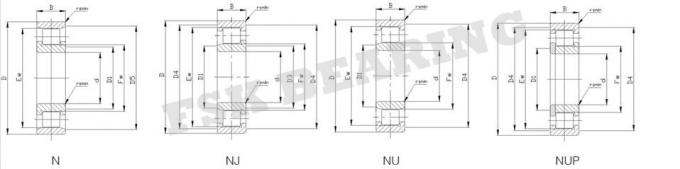 減力剤/空気圧縮機のための低雑音の単一の列NUP206ECPの円柱軸受 1