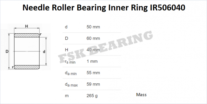 針の軸受Gcr15クロム鋼のブッシュの袖のためのThicked IR506040 IR556025 IR556035の内部リング 0
